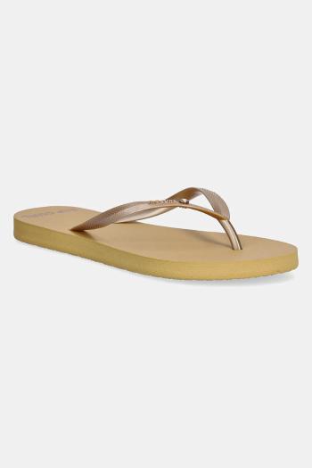 Šľapky Rip Curl dámske, žltá farba, na plochom podpätku, 173WOT