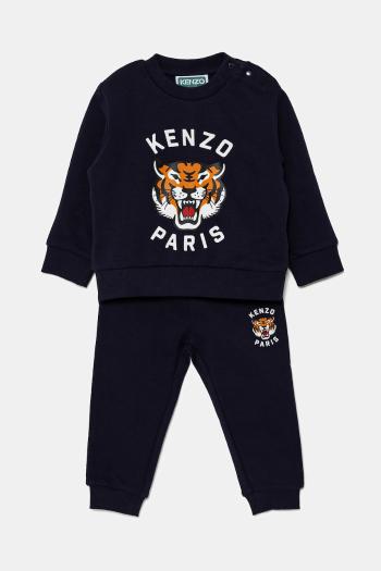 Detská tepláková súprava z bavlny Kenzo Kids tmavomodrá farba, K60935