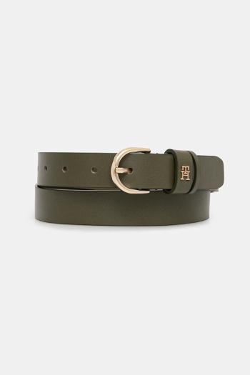 Kožený opasok Tommy Hilfiger béžová farba, AW0AW16836