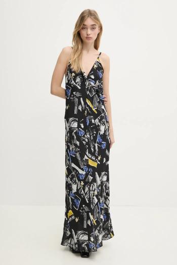 Šaty Moschino Jeans čierna farba, maxi, priliehavá, 0464 3243