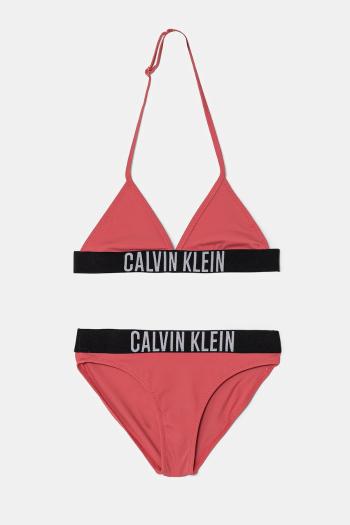 Dvojdielne detské plavky Calvin Klein Jeans ružová farba, KY0KY00090