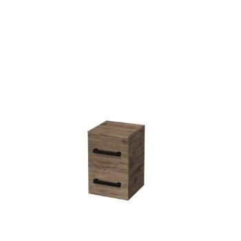 Kúpeľňová skrinka nízka s čiernou úchytkou SAT Cube Way 32,5x49,3x33 cm dub Wellington mat CUBE3CN32DW