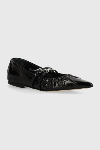 Kožené balerínky MSGM čierna farba, 3741MDS420 848