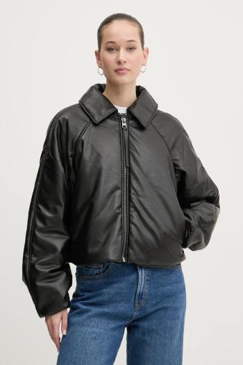 Bunda HUGO dámska, čierna farba, zimná, oversize, 50529009