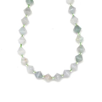 Jáde burmai fazettált lampion 8x8mm