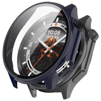 PC FULL COVER Plastový kryt so sklom pre OnePlus Watch 3 modrý