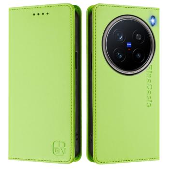 RINA Zaklápacie puzdro pre Vivo X200 Pro 5G svetlozelené