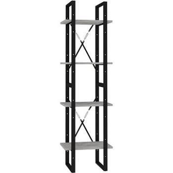 Shumee so 4 policami betónovo sivá 40 × 30 × 140 cm drevotrieska, 806421