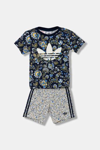 Detská bavlnená súprava adidas Originals tmavomodrá farba, JY3017