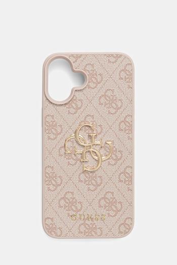 Puzdro na mobil Guess iPhone 16 Plus 6.7" ružová farba, GUHCP16M4GMGPI