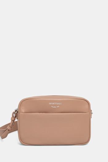 Kožená kabelka Emporio Armani béžová farba, EW003032 AF19229