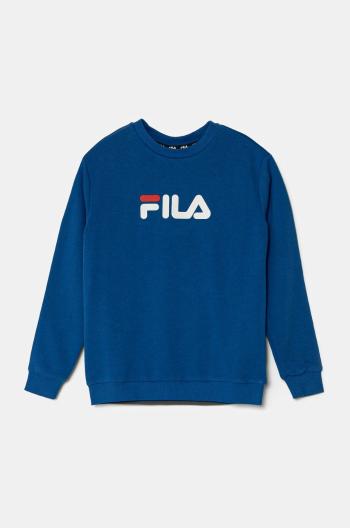 Detská mikina Fila fialová farba, s potlačou