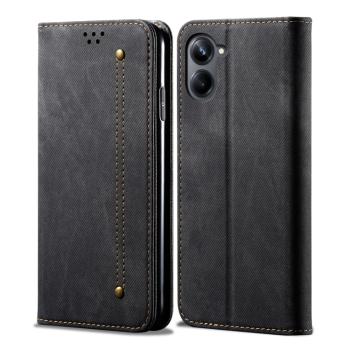 DENIM Peňaženkový kryt pre Samsung Galaxy A06 čierny