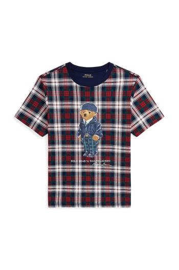 Detské bavlnené tričko Polo Ralph Lauren bordová farba, vzorované, 323953041001