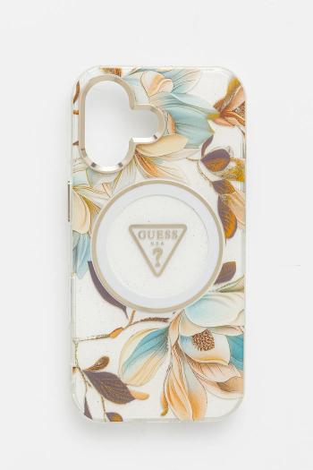Puzdro na mobil Guess iPhone 16 biela farba, GUHMP16SHFLPEDH