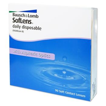 BAUSCH & LOMB SofLens daily disposable Jednodňové kontaktné šošovky 90 kusov, Počet ks: 90 ks, Zakrivenie: 8,6, Priemer: 14,2, Počet dioptrií: -8,5