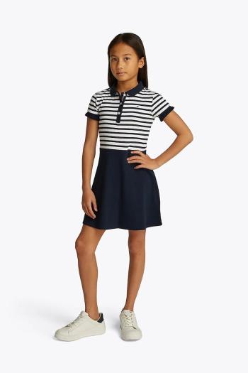 Dievčenské šaty Tommy Hilfiger tmavomodrá farba, mini, áčkový strih, KG0KG08484