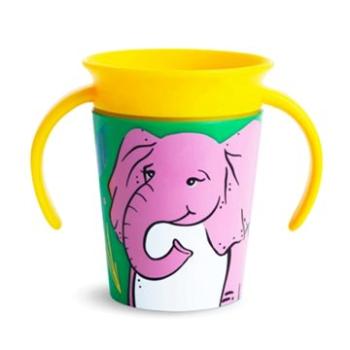 Munchkin Juniorský hrnček WildLove 360° s uškami 177 ml slon (5019090519519)