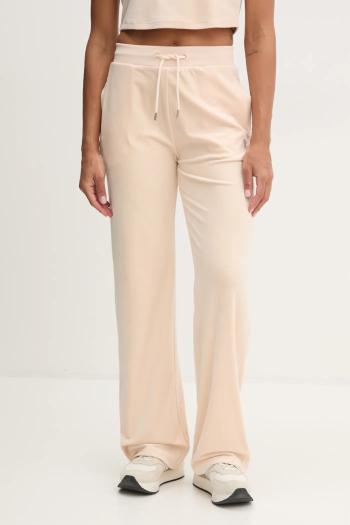 Tepláky Guess COUTURE béžová farba, s nášivkou, V3BB26 KBXI2