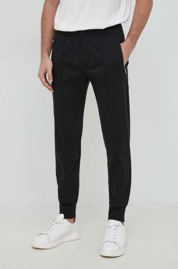 Tepláky Emporio Armani pánske, čierna farba, priliehavé