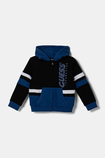 Detská bavlnená mikina Guess s kapucňou, s potlačou, N5RQ02 KA6R4
