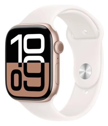 APPLE Watch Series 10 42mm Ružovo zlatý hliník so svetlo rumenným športovým remienkom M/L