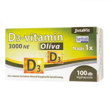 JutaVit D3-vitamin 3000 NE 100 db Olíva lágykapszula