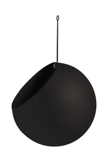 Závesný kvetináč AYTM Globe 21 x 32 cm čierna farba