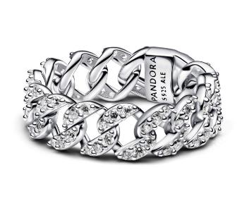 Pandora Výrazný strieborný prsteň s kubickými zirkónmi Timeless 193557C01 56 mm