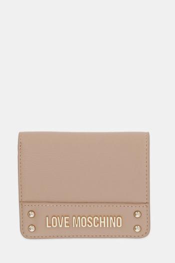 Peňaženka Love Moschino dámska, béžová farba, JC5703PP1