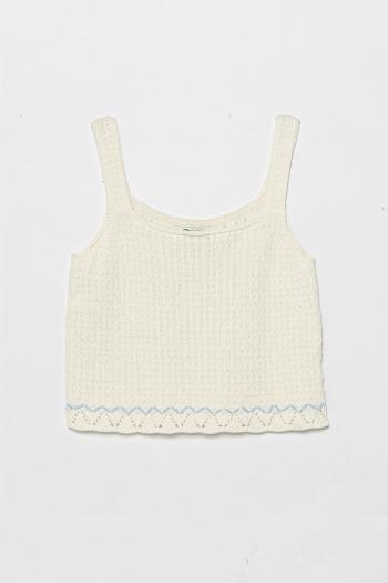 Detská blúzka United Colors of Benetton béžová farba, jednofarebná, 114FQH00B