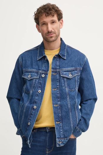 Rifľová bunda Pepe Jeans REGULAR JACKET pánska, tmavomodrá farba, prechodná, PM402715HW5