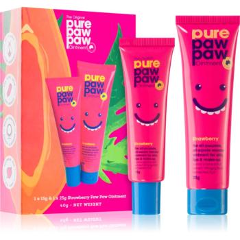 Pure Paw Paw Strawberry balzam na pery a suché miesta darčeková sada