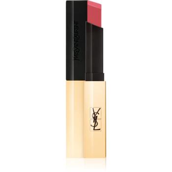 Yves Saint Laurent Rouge Pur Couture The Slim tenký zmatňujúci rúž s koženým efektom odtieň 12 Nu Incongru 2,2 g