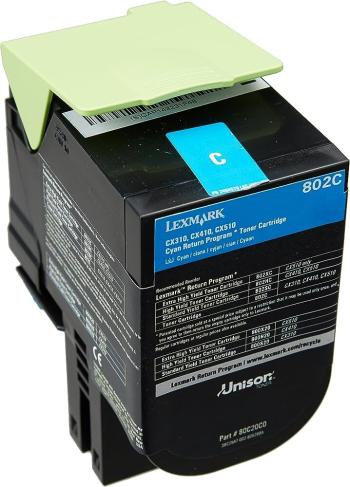 Lexmark 80C20C0 azúrový (cyan) originálny toner