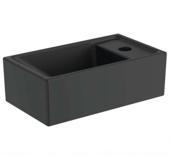 IDEAL STANDARD - Tempo Umývadielko, 37x21 cm, bez prepadu, otvor na batériu vpravo, čierna E2112V3