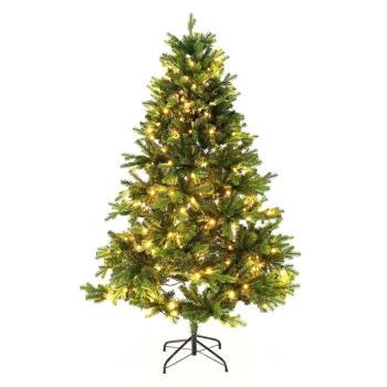 KONDELA Christmas Typ 6 LED300 vianočný stromček s osvetlením 180 cm zelená