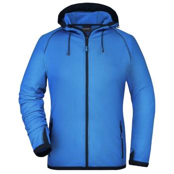 James & Nicholson Dámska športová mikina na zips JN570 - Aqua / tmavomodrá | XL