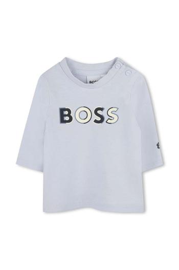 Tričko s dlhým rukávom pre bábätká BOSS s potlačou, J51044