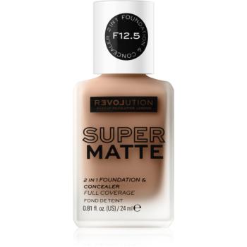 Revolution Relove Super Matte Foundation dlhotrvajúci zmatňujúci make-up odtieň F12.5 24 ml