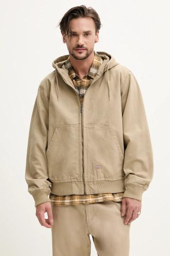 Rifľová bunda Dickies béžová farba, prechodná, oversize, DK0A4YQLF021