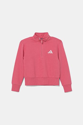 Detská mikina adidas ružová farba, jednofarebná, JN2434