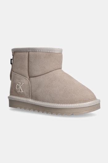 Detské semišové snehule Calvin Klein Jeans béžová farba, V3A5-81036