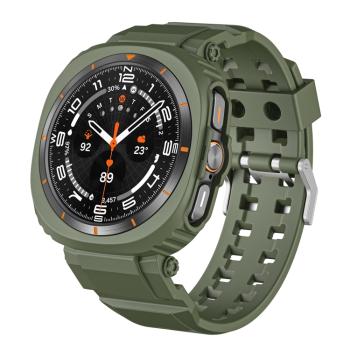GLACIER Ochranné puzdro s remienkom pre Samsung Galaxy Watch Ultra 47mm tmavozelené