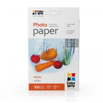 COLORWAY PHOTO PAPER MATTE 220G/M, 10X15, 100PC. (PM2201004R) (PM2201004R)