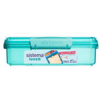 SISTEMA LUNCH Krabička na desiatu s 2 priehradkami zelená 975 ml