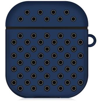 AlzaGuard Silicon Polkadot Case na Airpods 1. a 2. generácie, modro-čierne (AGD-ACP1LB)