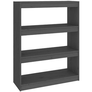 Shumee deliaca stena sivá 80 × 30 × 103,5 cm masívna borovica, 808190