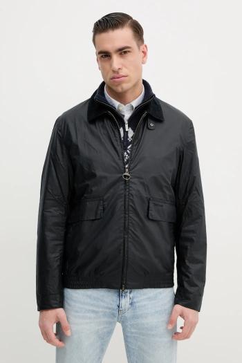 Bavlnená bunda Barbour Newbury Wax Jacket tmavomodrá farba, prechodná, MWX2449