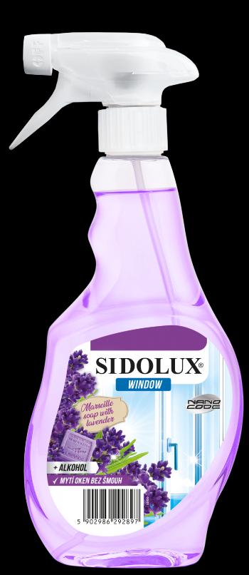 SIDOLUX Čistič okien Nano Code Marseillské mydlo s levandulou 500 ml